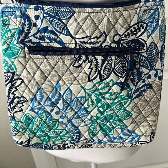 Vera Bradley Santiago Blue / Green Crossbar Shoulder Bag Adjustable Strap NWOT - Picture 8 of 12